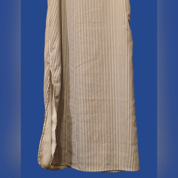 A NEW DAY ~ FLUID GREY/ WHITE STRIPE SLIM FIT MAXI SLIP DRESS SZ. XS - Picture 6 of 9